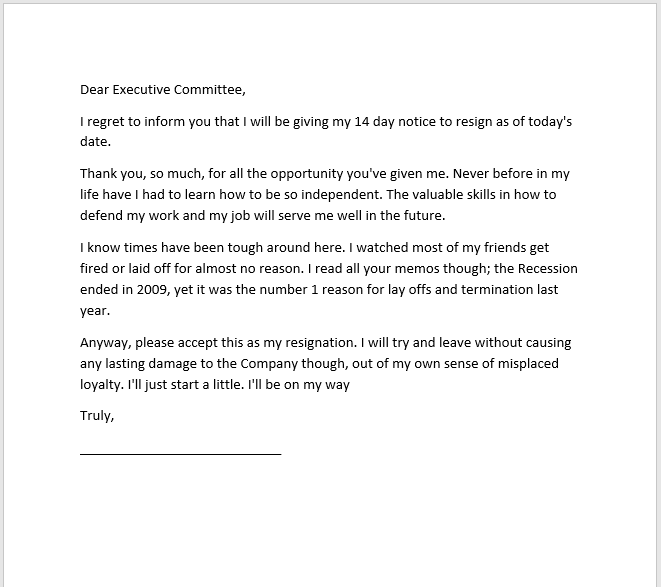 Resignation Letter For Job You Just Started from www.templatehub.org