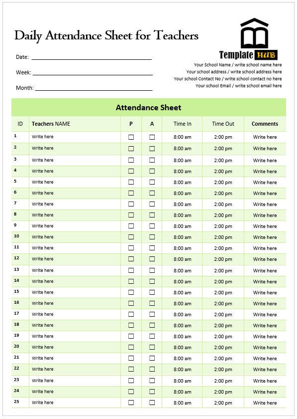 Attendance Sheet Template – Professional Format