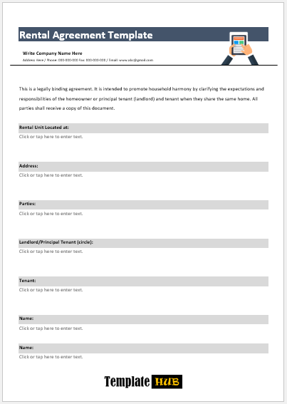 Free Rental Agreement Template 04