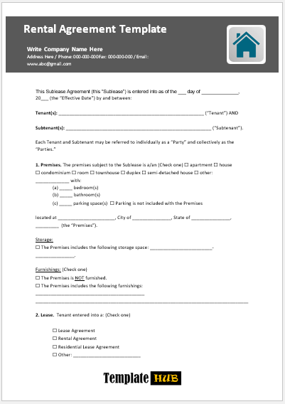 Rental Agreement Template – Gray and White Theme