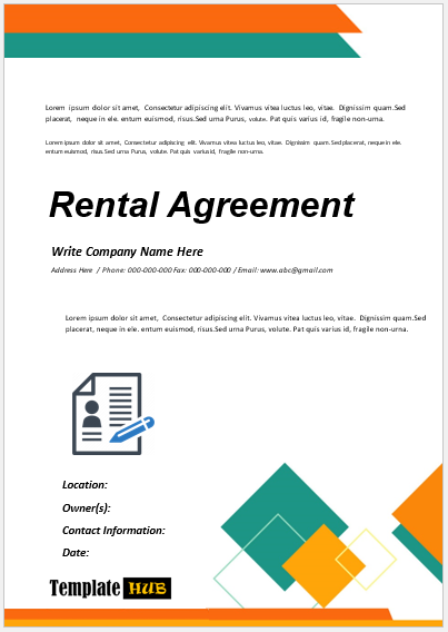 Rental Agreement Template – Modern Format