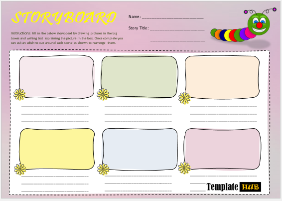 Storyboard Template – Colored Theme