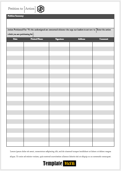 Free Petition Template 02