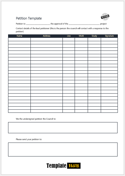 Free Petition Template 05