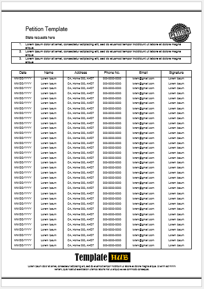 Petition Template – Complete Guide