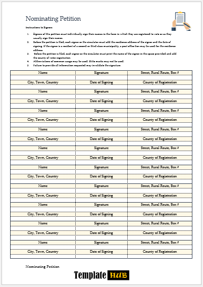 Free Petition Template 08