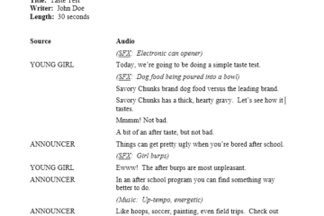 writing a movie script template
