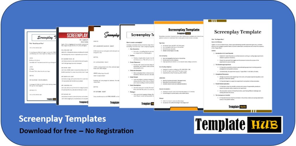 Screenplay Templates Header Image