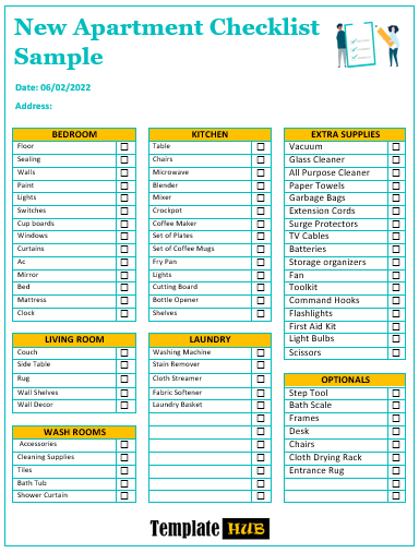 New Apartment Checklist Sample – Stylish Layout