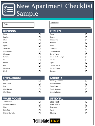 New Apartment Checklist Sample – Complete Guide