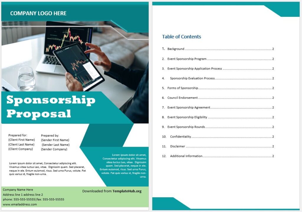 7 Free Sponsorship Proposal Templates - MS Word DOCX Files