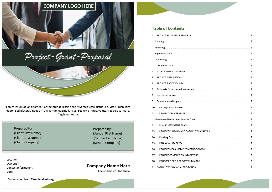 project grant proposal template 08