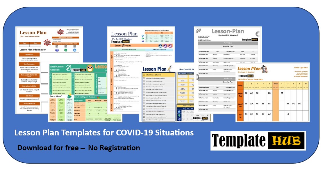 Lesson Plan Templates for COVID-19 Situations Thumbnail