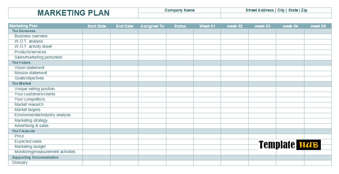 Marketing Plan Template – Simple Layout