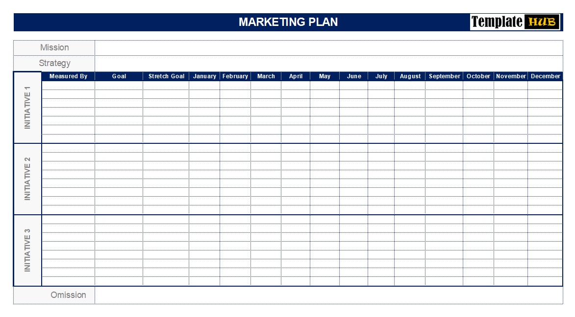 Marketing Plan Template – Blue Theme