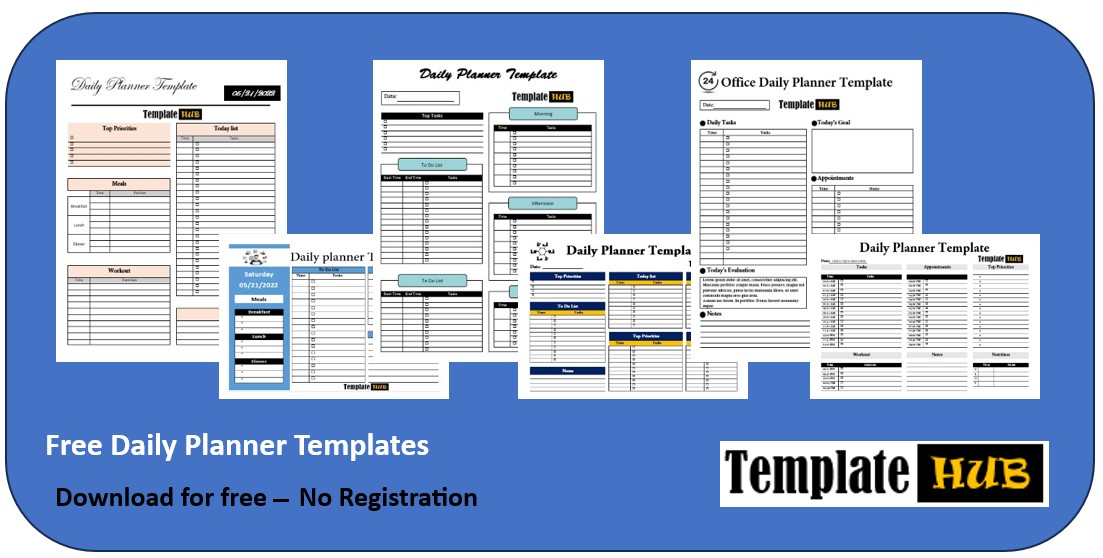 Free Daily Planner Template Thumbnail