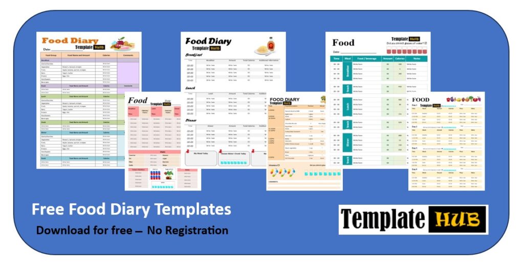 Free Food Diary Template Thumbnail