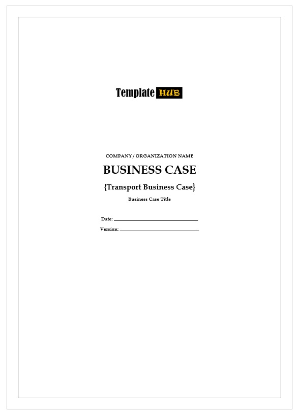 Business Case Template – Printable Format