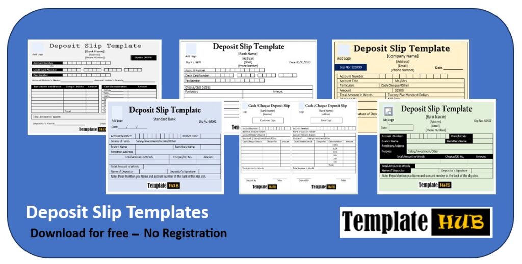 Deposit Slip Template Thumbnail