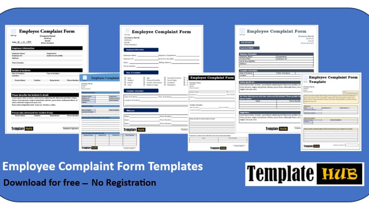 43 Free Employee Complaint Forms Templates Free Template 1920x2485