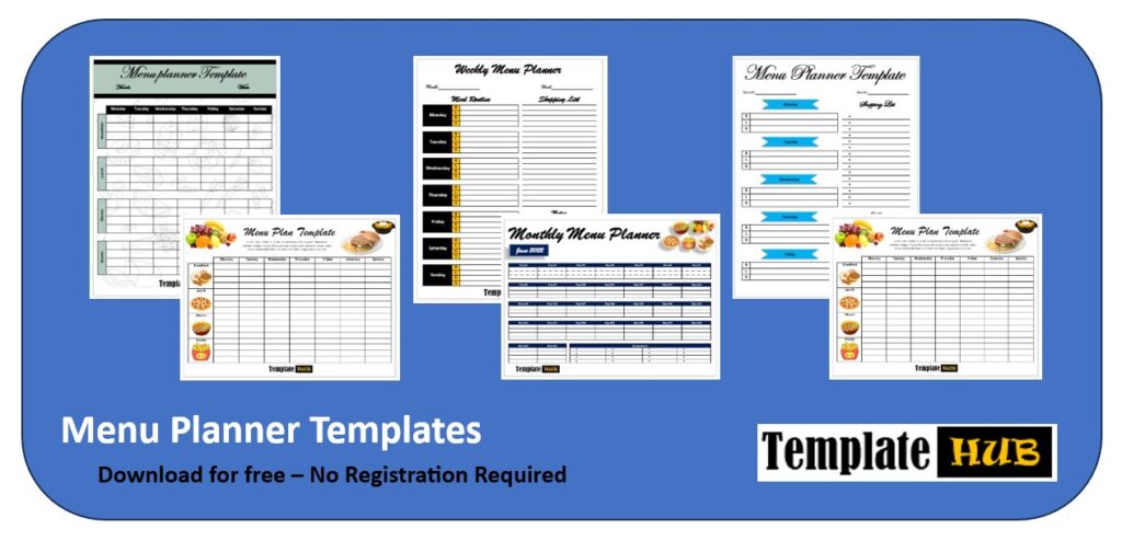 Menu Planner Template Thumbnail