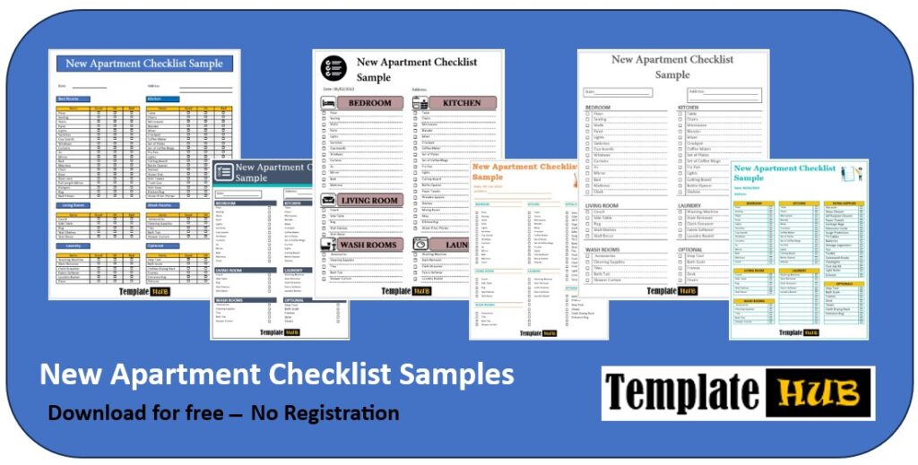 New Apartment Checklist Sample Thumbnail