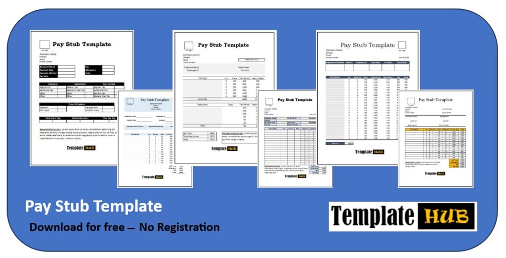 Pay Stub Template Thumbnail