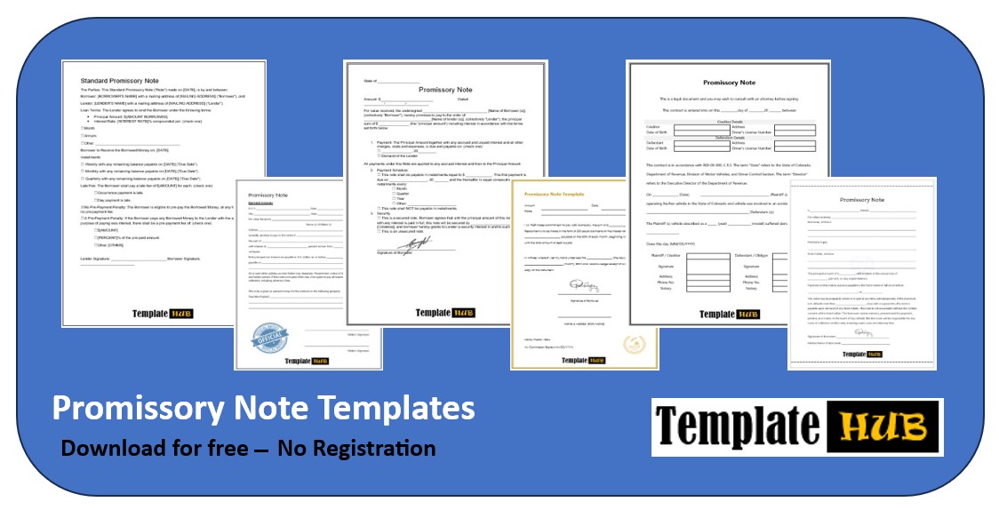 Promissory Note Template Thumbnail