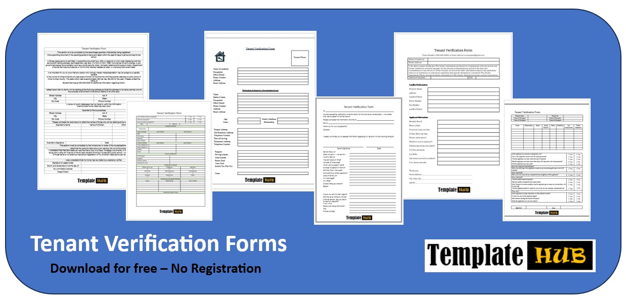 Tenant Verification Form Thumbnail