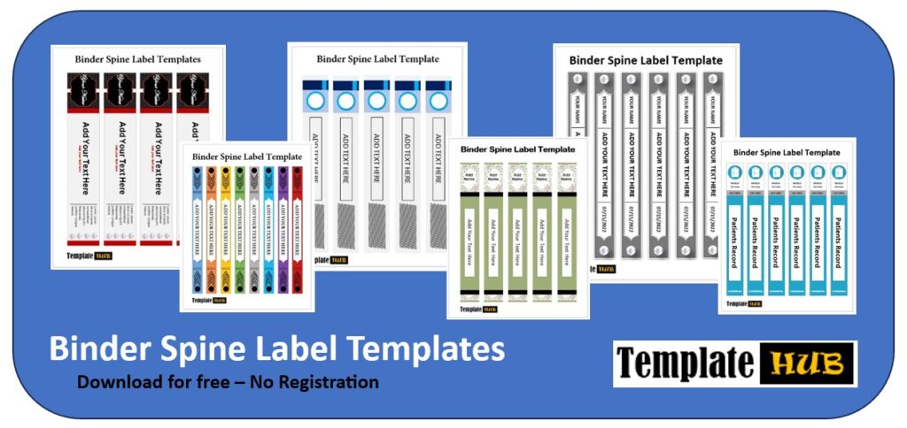 Binder Spine Label Template Thumbnail