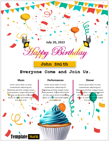 Birthday Flyer Design Template – Modern Format