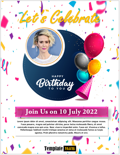 Birthday Flyer Design Template – Stylish Format