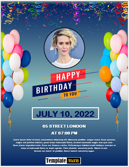 Birthday Flyer Design Template – Customizable Format