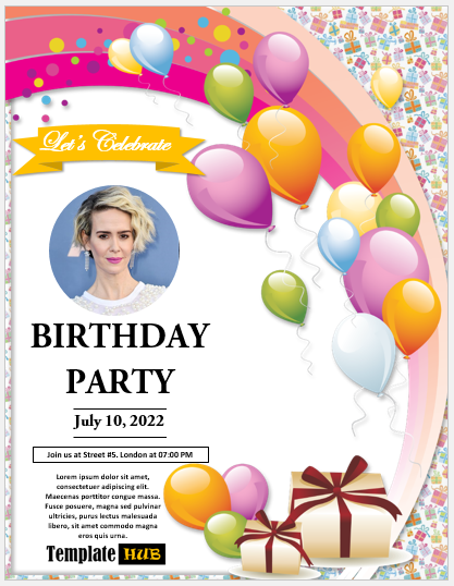 Birthday Flyer Design Template – Beautiful Layout