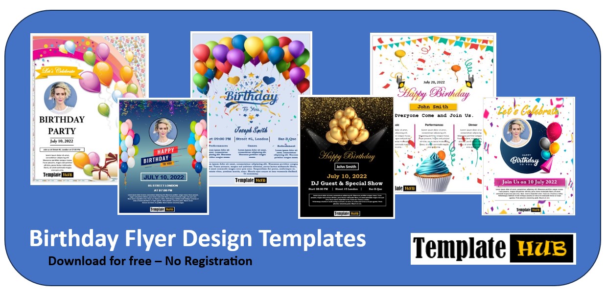 Birthday Flyer Design Template Thumbnail