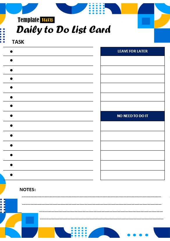 Daily To Do List Template 01