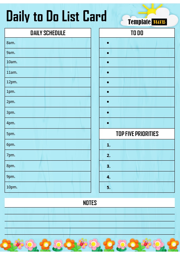 Daily To Do List Template 06