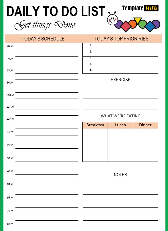 Daily To Do List Template 07