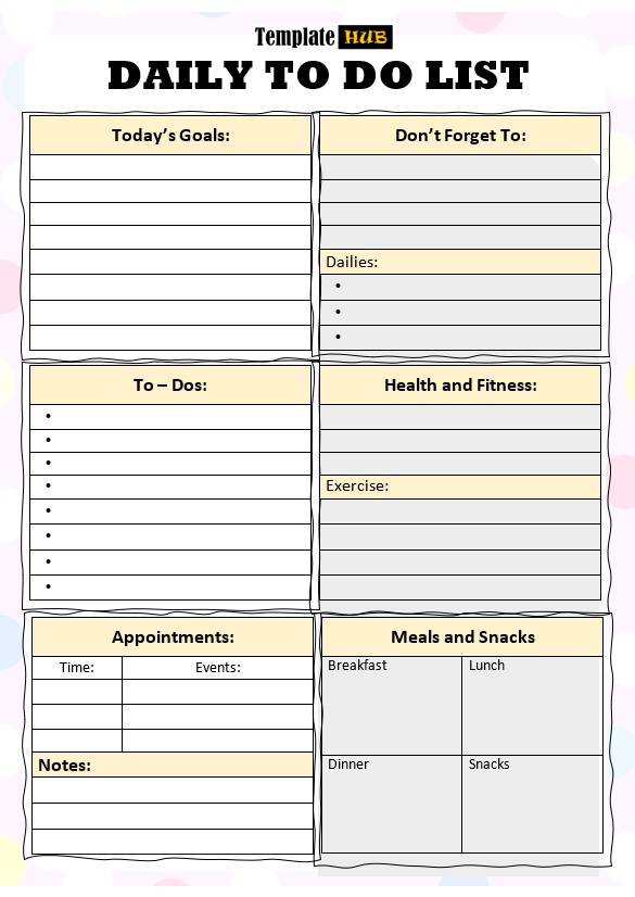 Daily To Do List Template 08