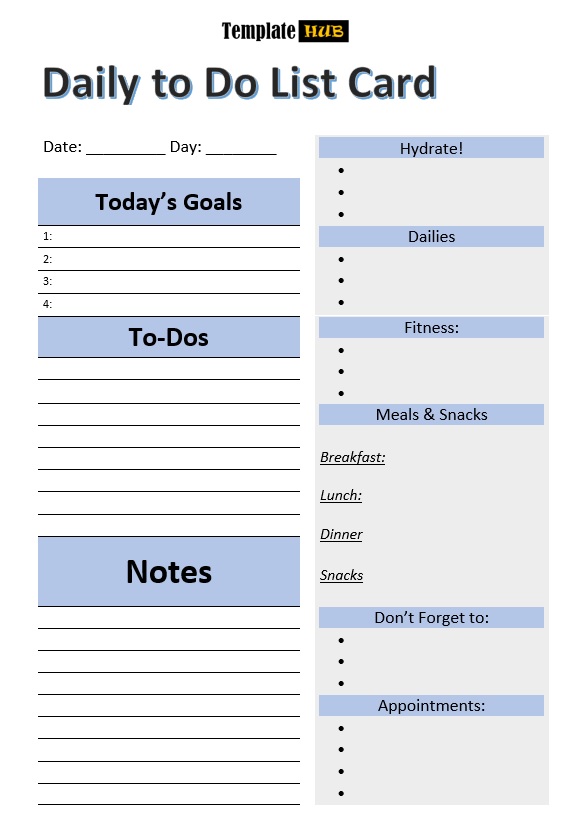 Daily To Do List Template 09