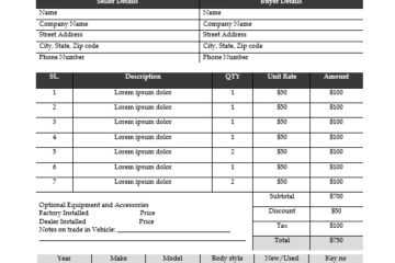 vehicle sales invoice template 06