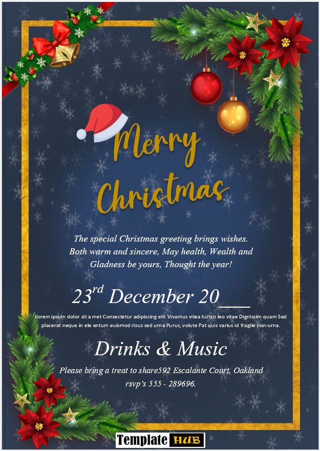Christmas Card Template – Customizable Design