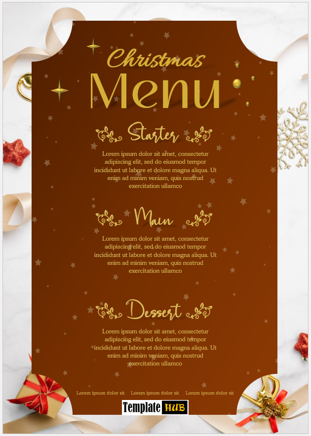 Christmas Menu Template – Professional Layout