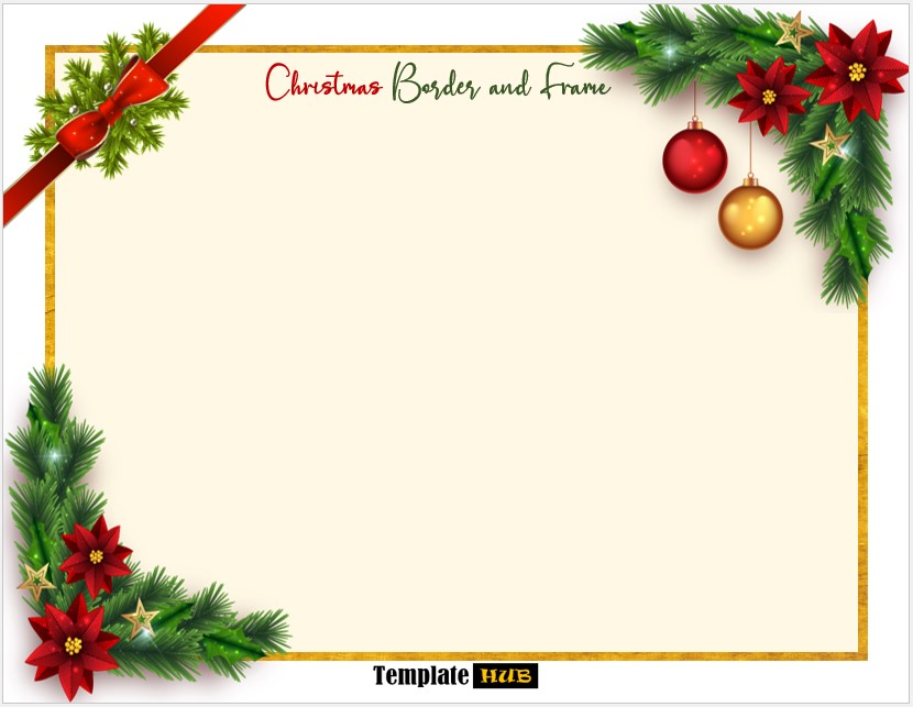 Christmas Stationery Template – Border and Frames