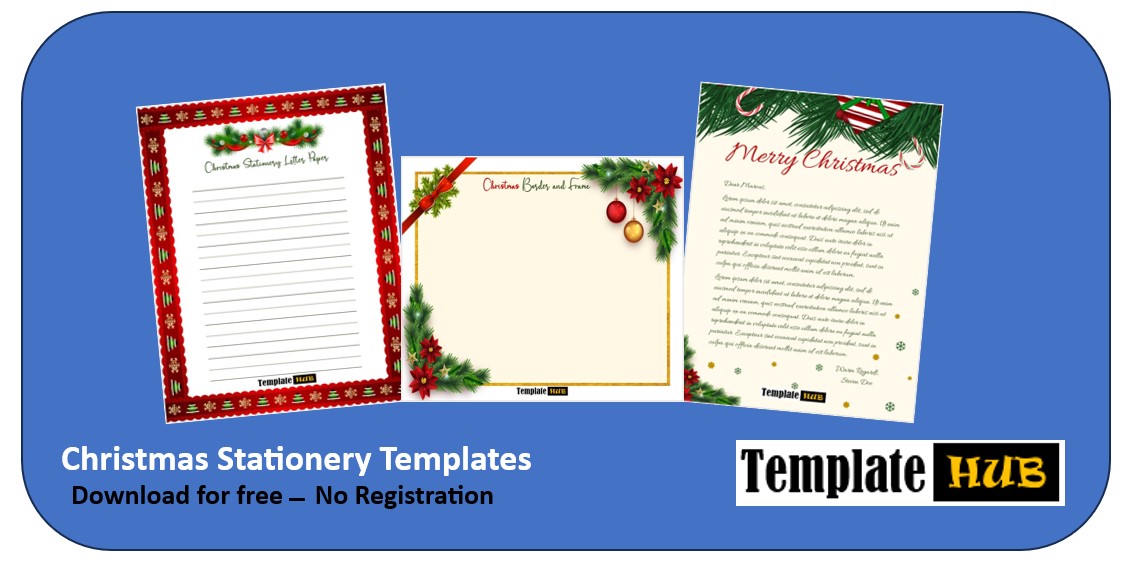 Christmas Stationery Template Thumbnail