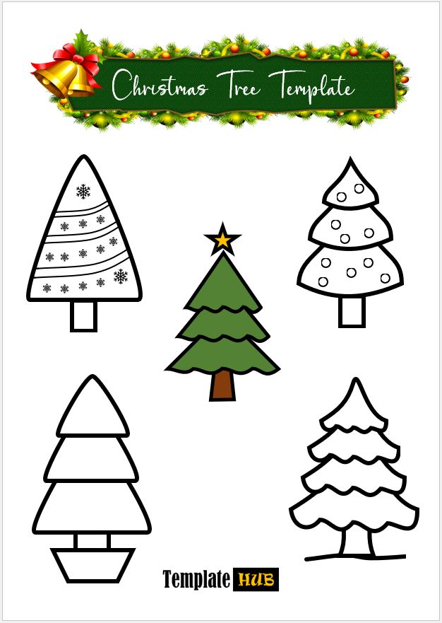 Christmas Tree Template – Fillable Layout