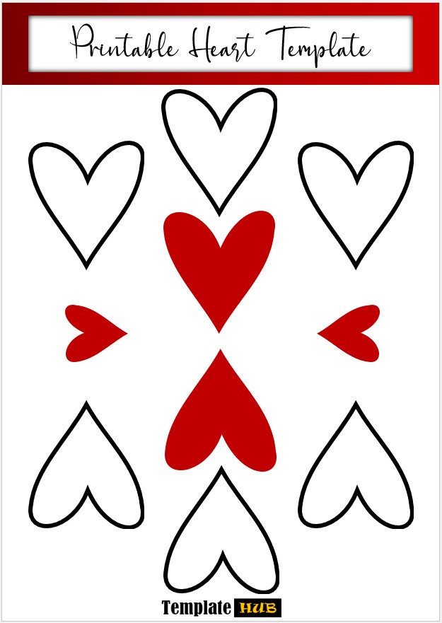 Printable Heart Template – Customizable Layout