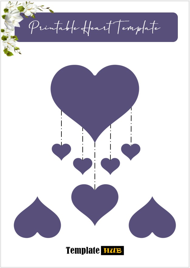 Printable Heart Template – Beautiful Design