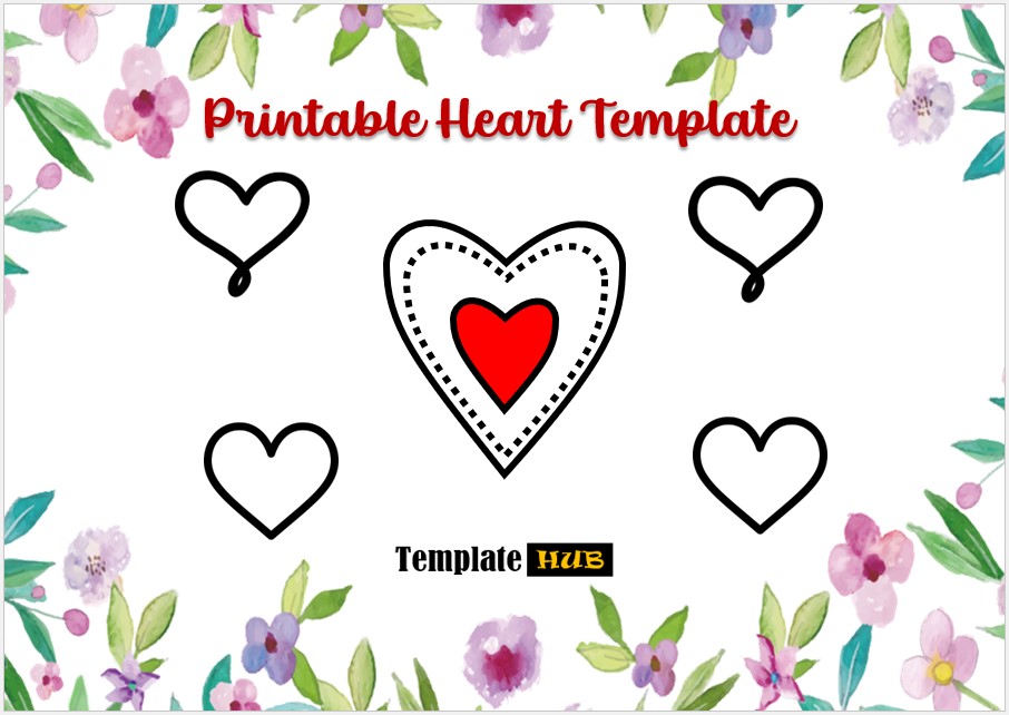 Printable Heart Template – Editable Format