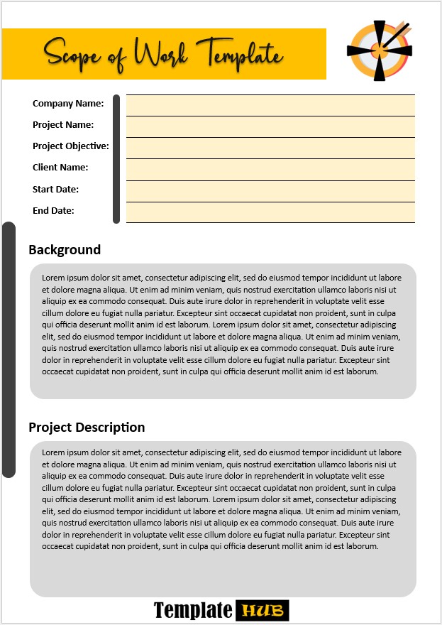 Scope of Work Template – Modern Layout